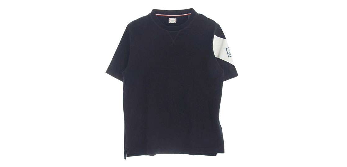 モンクレール ガムブルー D13918010750 829D1 MAGLIA Vガゼット リブネック 袖ロゴ 半袖 Tシャツ 買取実績