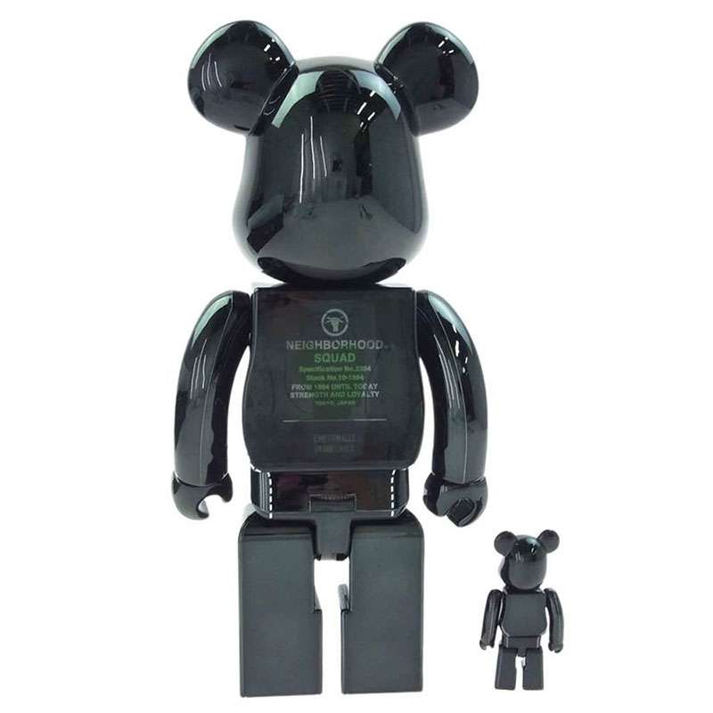 ネイバーフッド 222MCEMN-AC01S × BE@RBRICK ベアブリック × EMOTIONALLY UNAVAILABLE 400% & 100% フィギュア 人形 買取実績 画像