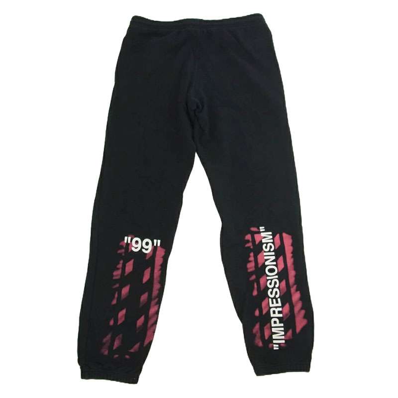 オフホワイト OMCH014R19003015 ダイアゴナル ステンシル スリム スウェット パンツ 買取実績 画像