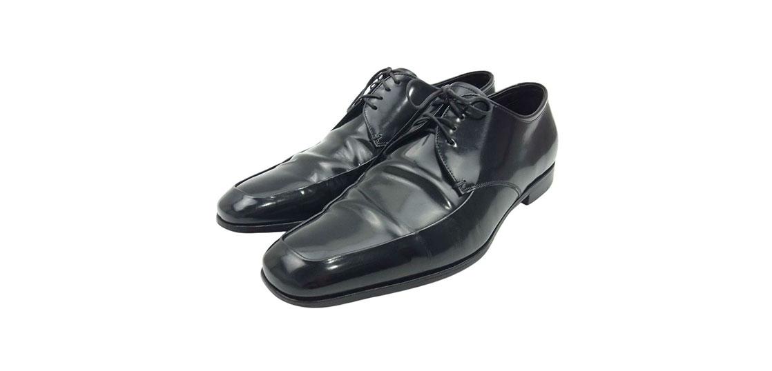 プラダ 1598 スクエアトゥ レザー シューズ 買取実績