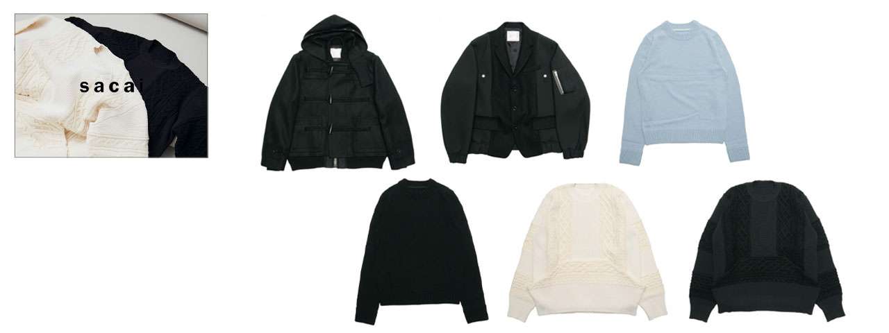 リボリューション仙台の主要取り扱いブランド sacai 画像