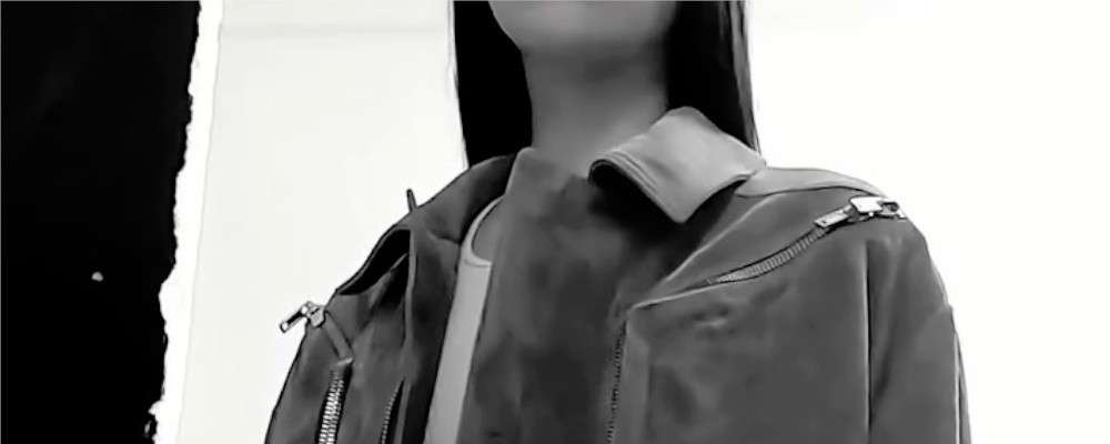 リックオウエンス レザージャケット着用画像