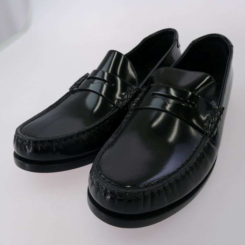 サンローラン 703741 ロゴプレート レザー シューズ ペニーローファー 買取実績 画像