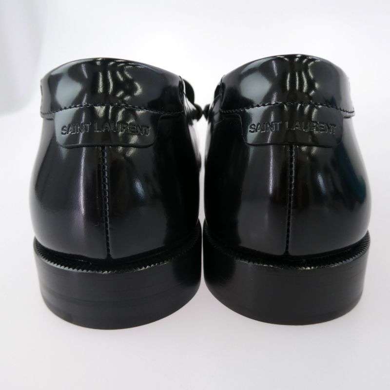 サンローラン 703741 ロゴプレート レザー シューズ ペニーローファー 買取実績 画像