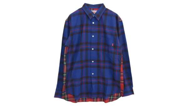 シュプリーム 15AW S1FW15 コムデギャルソンシャツ バックロゴプリント チェック切替 長袖 シャツ 買取実績