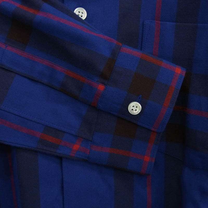 シュプリーム 15AW S1FW15 コムデギャルソンシャツ バックロゴプリント チェック切替 長袖 シャツ 買取実績 画像