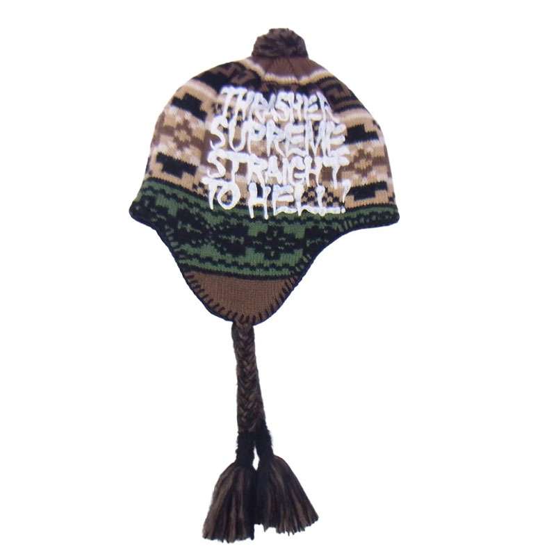 シュプリーム 24AW Thrasher Earflap Beanie ノルディック スラッシャー イヤーフラップ ビーニー 買取実績 画像