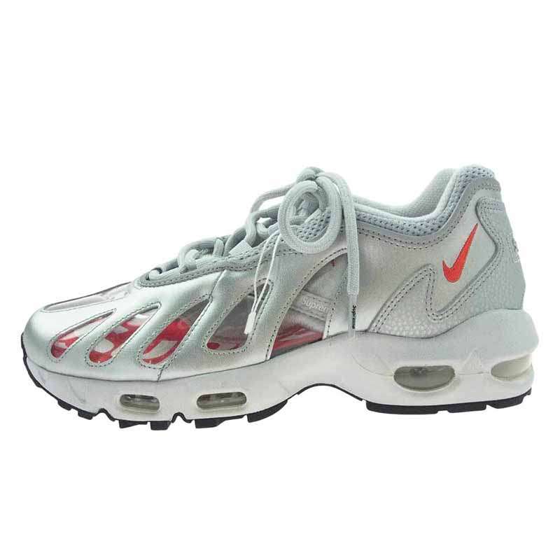 シュプリーム × NIKE ナイキ CV7652-001 AIR MAX 96 エアマックス メタリックシルバー スピードレッド クリア スニーカー 買取実績 画像