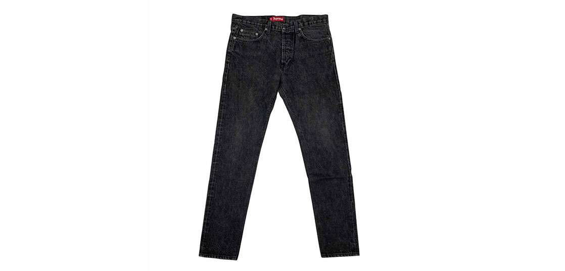 シュプリーム USA製 リジッド スリム ジーンズ 赤耳 ブラック デニム パンツ 買取実績