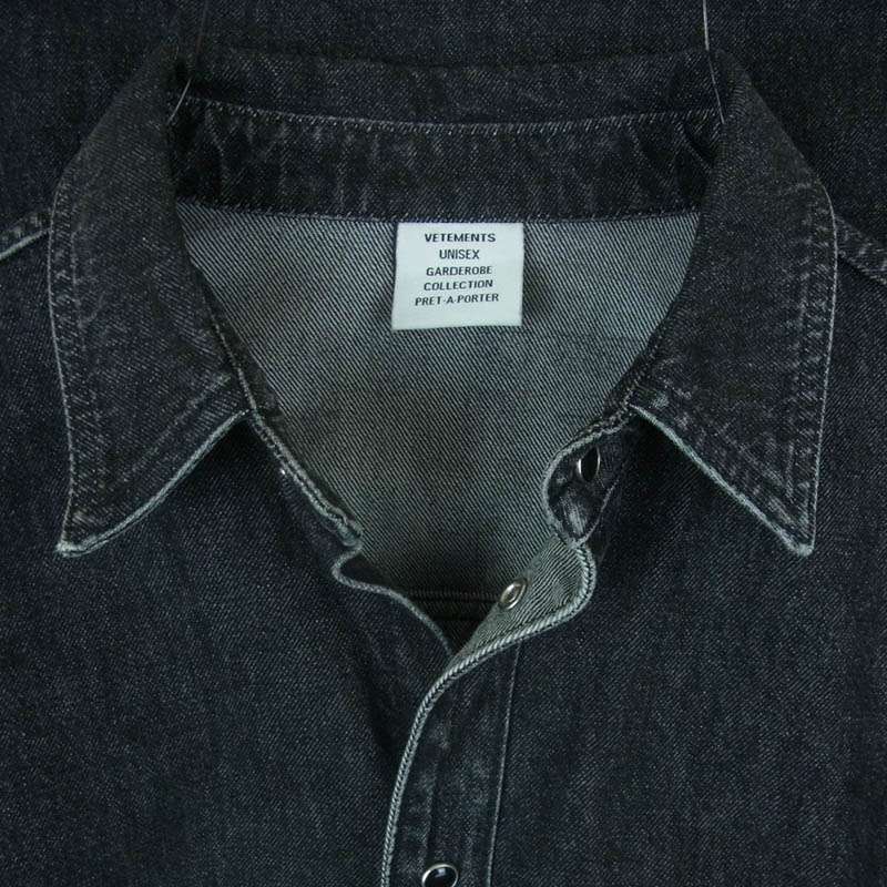 ヴェトモン 20aw UAH21SH043 バック ロゴ デニム 長袖 シャツ ジャケット 買取実績 画像