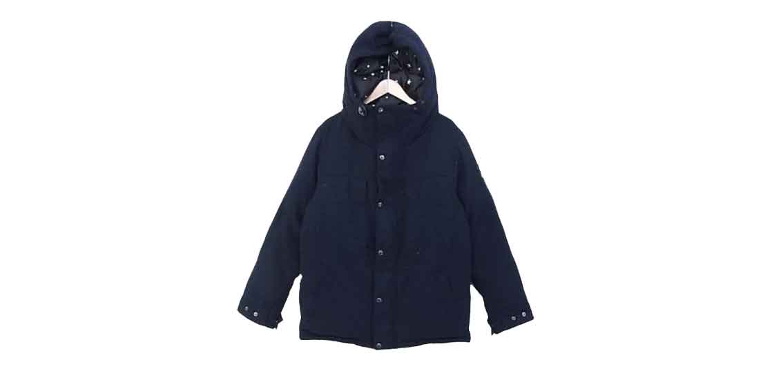 ユニフォームエクスペリメント WOOL MELANGE HOODED DOWN