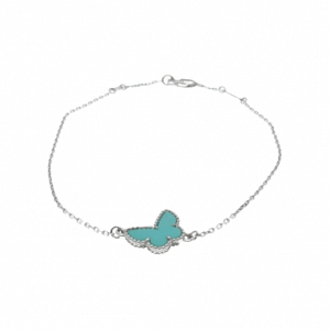 ヴァンクリーフ＆アーペル K18WG ターコイズ スウィートアルハンブラ パピヨン ブレスレット 買取実績