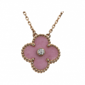 ヴァンクリーフ＆アーペル ヴィンテージアルハンブラ ホリデーコレクション セーブル焼 1Pダイヤ ネックレス 買取実績