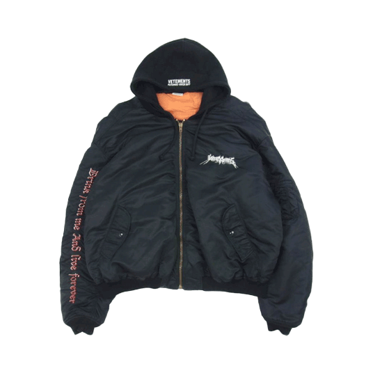 ヴェトモン 16AW MH17JA12 Total Fucking Darkness Bomber Jacket TFD トータルファッキンダークネス ボンバージャケット 買取実績 画像