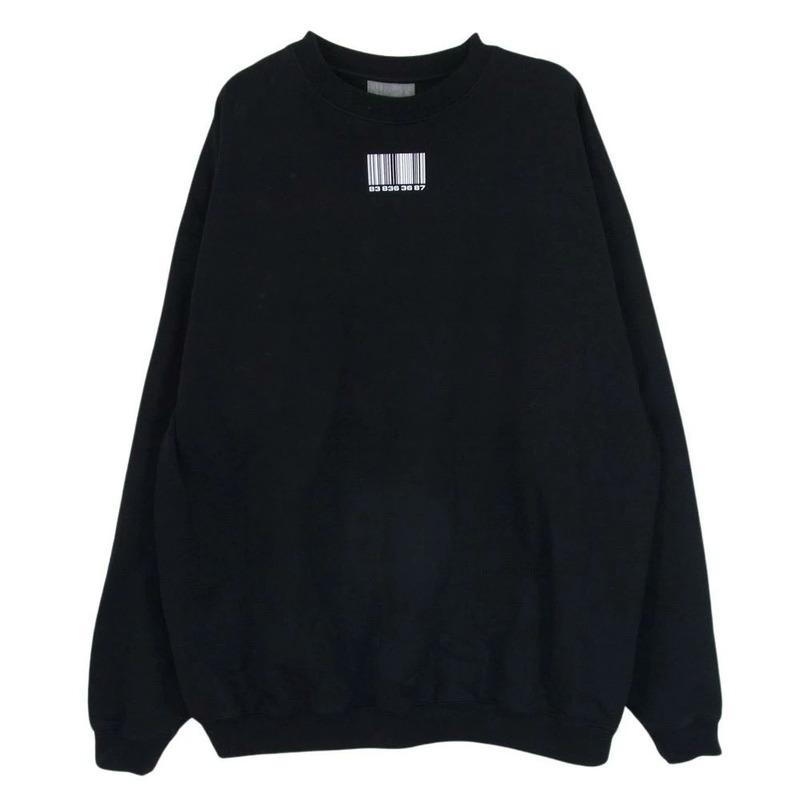 ヴェトモン VL12TR140B VTMNTS BARCODE SWEATSHIRT トレーナー 買取実績 画像