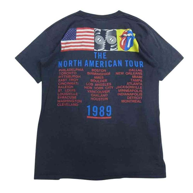 ヴィンテージ 80s USA製 ローリングストーンズ 1989年北米ツアー リップ&タン プリント 半袖 Tシャツ 買取実績 画像