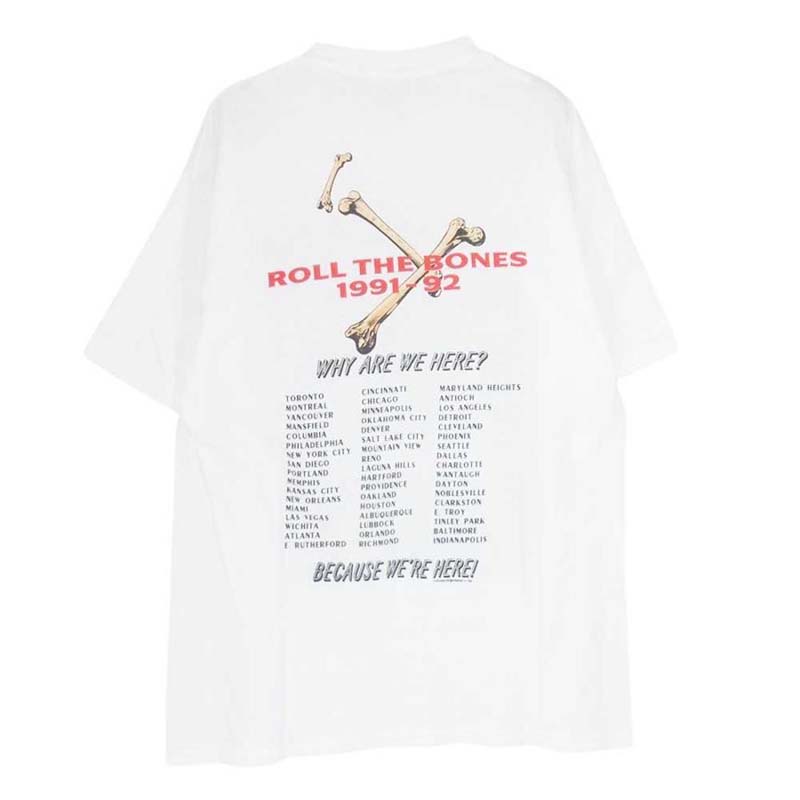 ヴィンテージ VINTAGE 90s rush ラッシュ ROLL THE BONES 1991-92 バンド Tシャツ 買取実績 画像