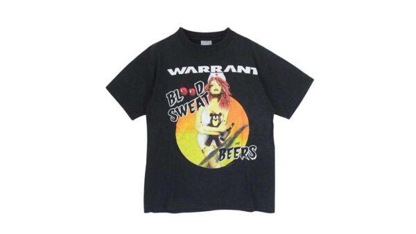 ヴィンテージ 90s USA製 Warrant  Blood Sweat & Beers ツアー 半袖 Tシャツ 買取実績