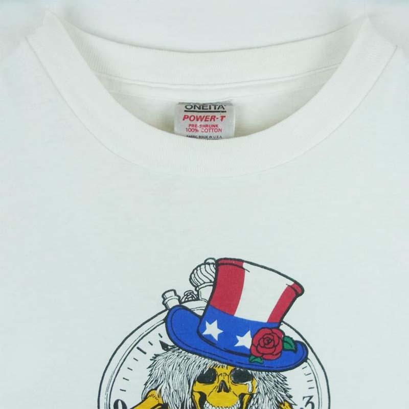 ヴィンテージ Vintage ONEITA オニータ USA製 80s~90s 後期銀タグ スカル プリント シングルステッチ 半袖 Tシャツ 買取実績 画像