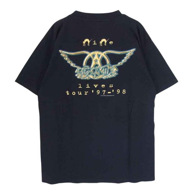 ヴィンテージ USA製 AERO SMITH Nine Lives tour97-98 バンドTシャツ 買取実績 画像