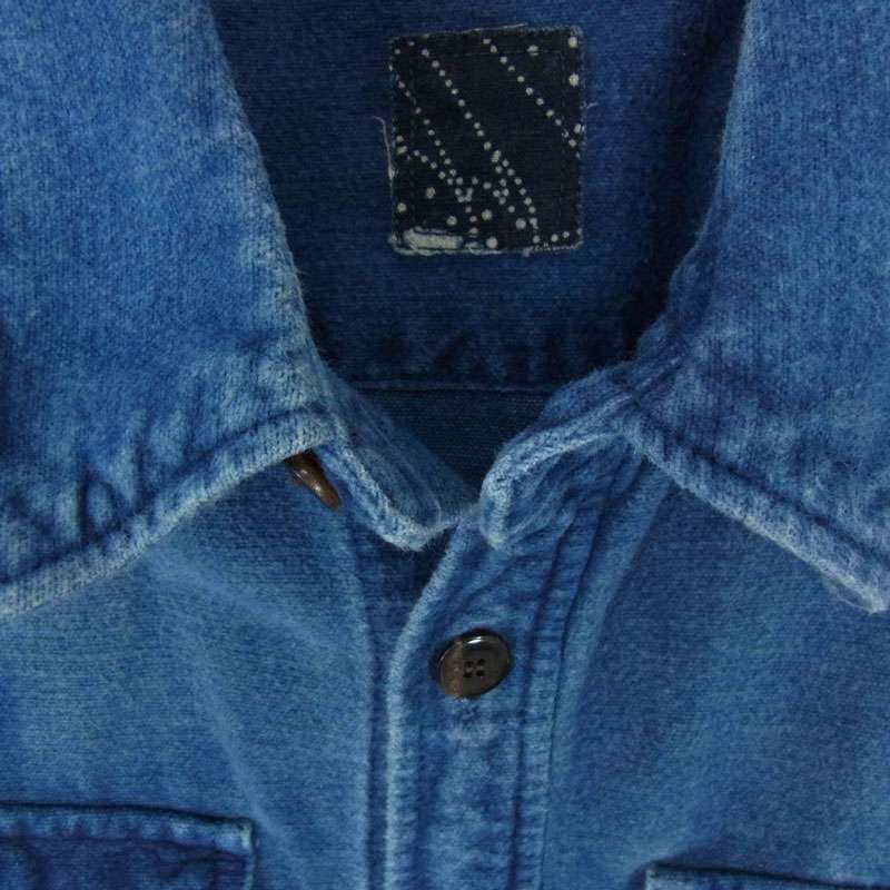 VISVIM BLACK ELK FLANNEL KOFU インディゴ フランネル シャツ 買取実績 画像