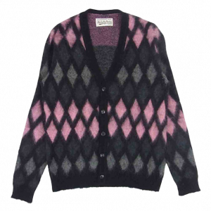 ワコマリア 14AW-KNT-04 アーガイル柄 モヘアカーディガン 買取実績