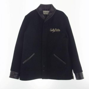 ワコマリア カークラブ ギルティーパーティーマリア刺繍 レザー切替 ウール シルク 麻 バーシティ ジャケット スタジャン 買取実績