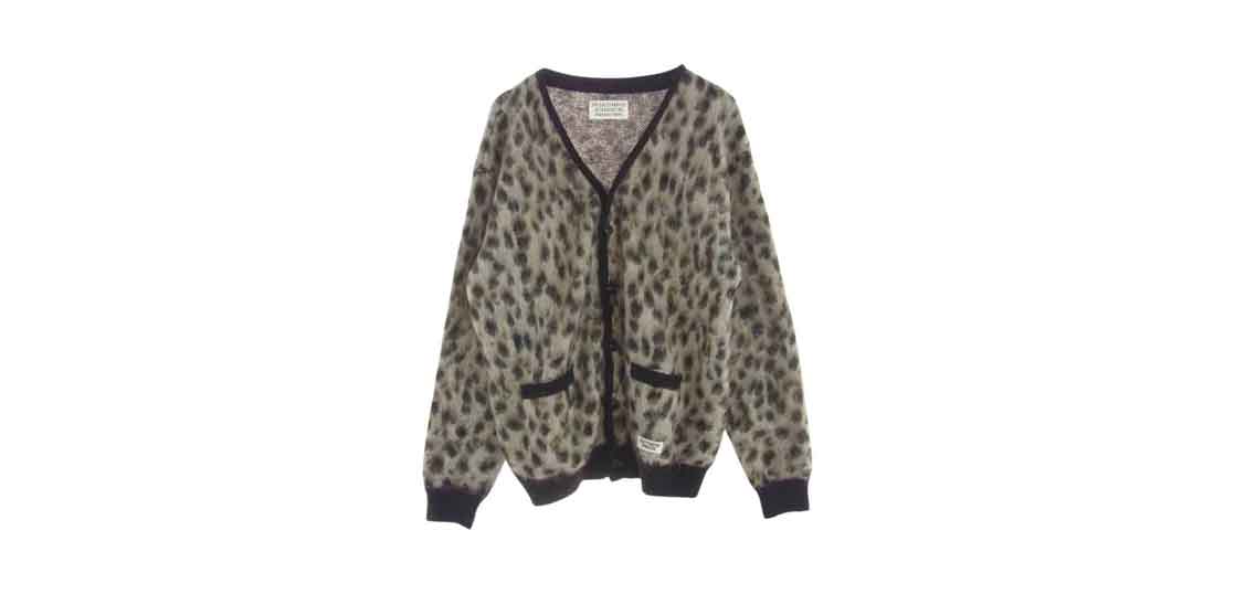 ワコマリア　カーディガン WACKO MARIA』/ワコマリア LEOPARD MOHAIR CARDIGAN モヘア