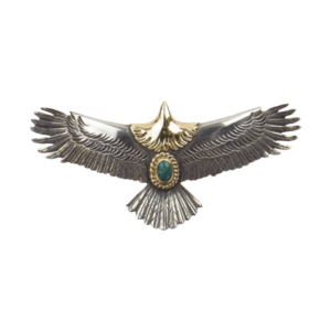 鷲見太郎 イーグルペンダント eg-02 w ターコイズ K18 プレーンカップ オーバル 5×7 シルバー ゴールド 買取実績