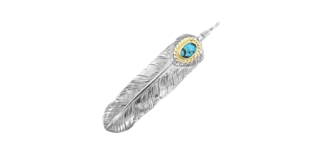 ワシミタロウ Mフェザー ハートフェザー ターコイズ ペンダント買取実績