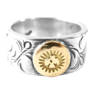 ウィングロック K18メタル付き唐草シルバーリング買取実績