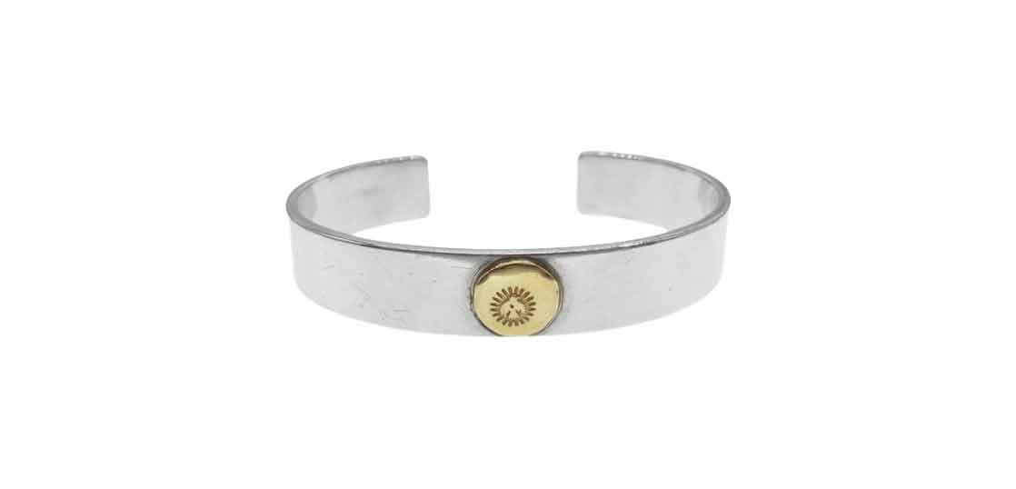 ウィングロック K18 金メタル 平打ち バングル シルバー 買取実績