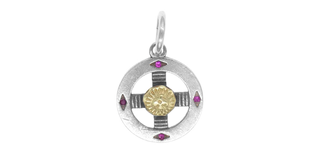 ウィングロック K18 金メタル ルビー メディスンホイール ペンダントトップ 買取実績