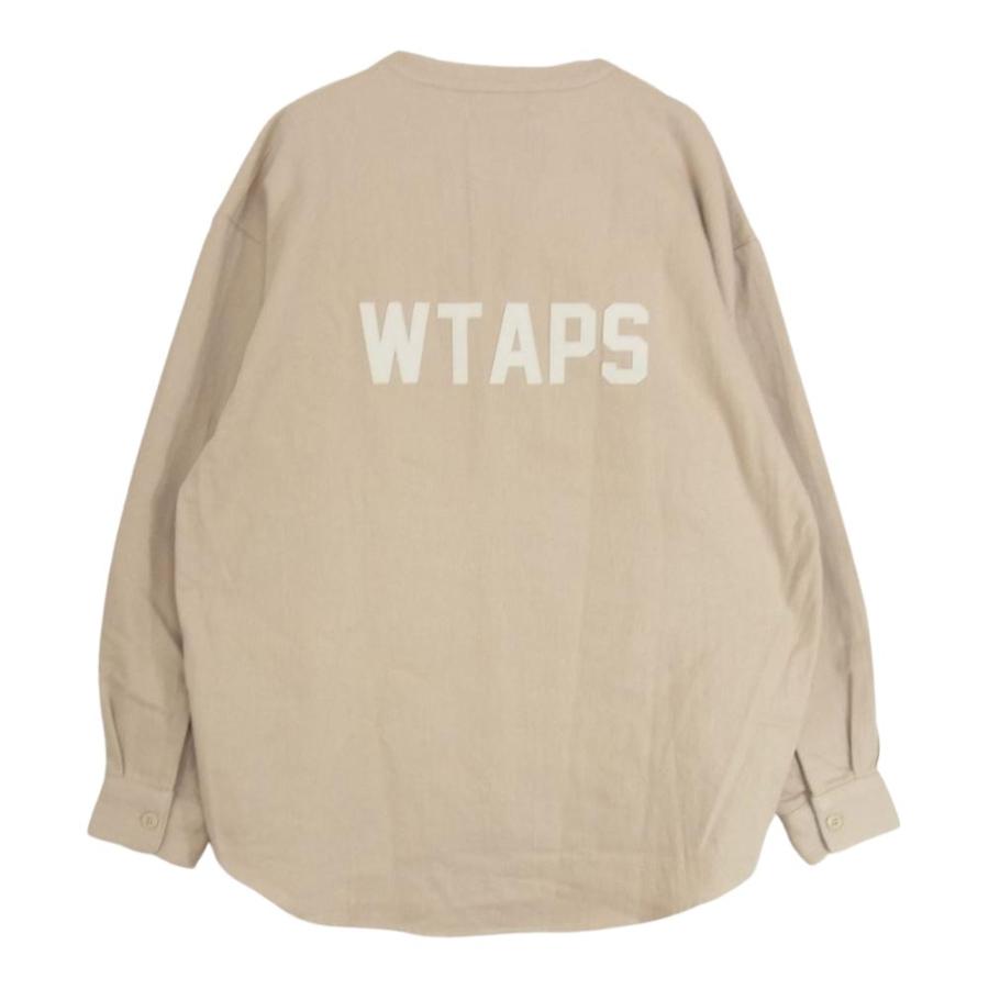 WTAPS 21AW 212TQDT-SHM04 LS リーグ LONG LIVE ワッペン シャツ ベージュ 買取実績 画像