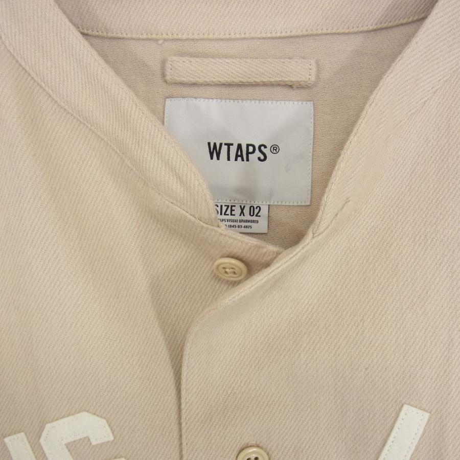 WTAPS 21AW 212TQDT-SHM04 LS リーグ LONG LIVE ワッペン シャツ ベージュ 買取実績 画像