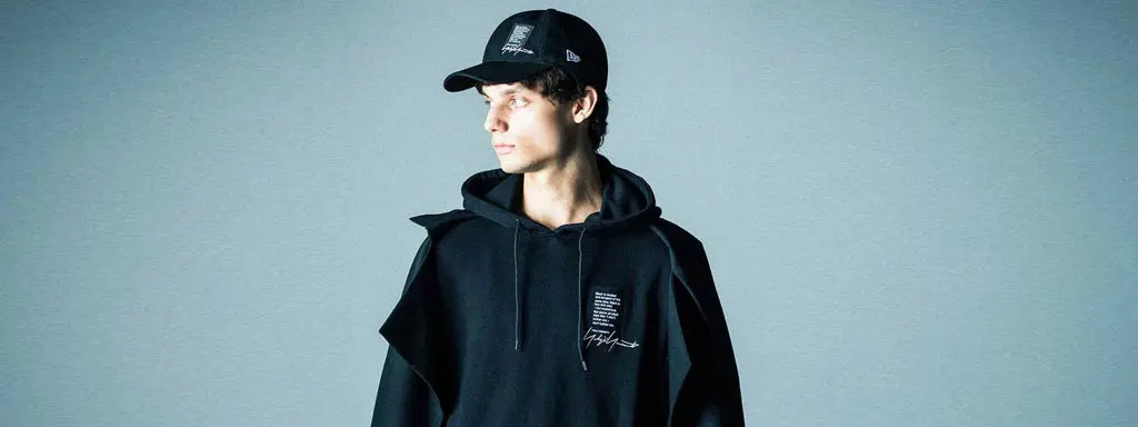 良品✨ヨウジヤマモト　ニューエラコラボプルオーバーパーカー　フーディ　ブラックＬ yohji yamamoto - pour homme × NEW ERA BOX LOGO PRINT SWEAT