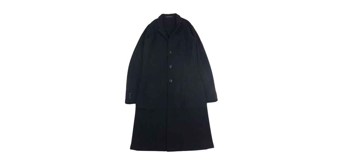 ヨウジヤマモト コスチュームドオム 4次元モーション カッティング メルトン ウール ロング コート 買取実績