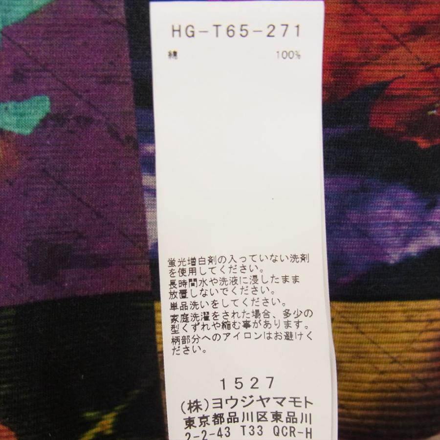 ヨウジヤマモトプールオム 22SS HG-T65-271 Inkjet Flower Picture Book Print Short Sleeves 花図鑑 切替 Tシャツ 買取実績 画像