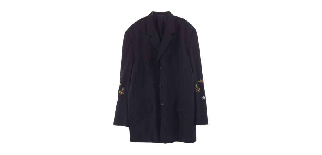 ヨウジヤマモト プールオム 93SS HO-J08-111 アーカイブ ヴィンテージ フラワー 3B ウール テーラードジャケット ブラック 買取実績