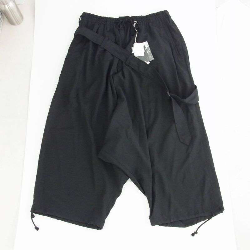 サイト ヨウジヤマモト 25SS UB-P05-901 PE/GABARDINE BELTED BALLOON SAROUEL PANTS ベルト バルーンシルエット サルエルパンツ 買取実績 画像