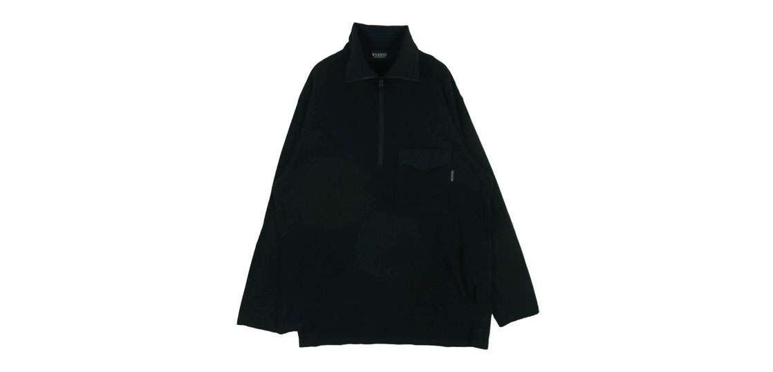 ワイルドサイド ヨウジヤマモト WE-T10-002 プルオーバー ハーフジップ