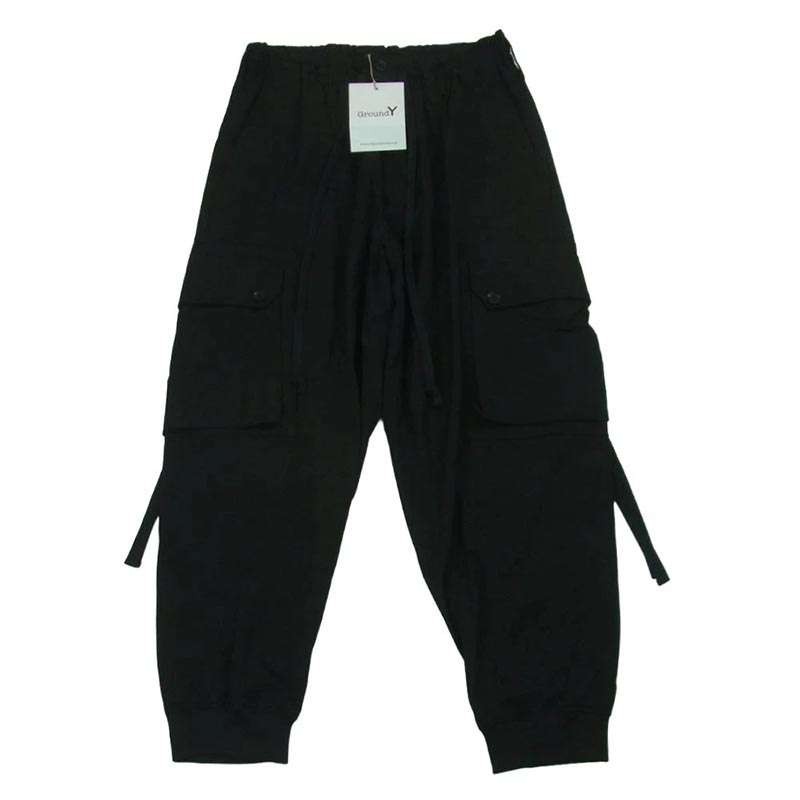 ヨウジヤマモト 24AW GO-P07-100-1 Ground Y グラウンドワイ WOOL GABARDINE STANDARD RIBBED HEM CARGO リブ カーゴ パンツ 買取実績 画像