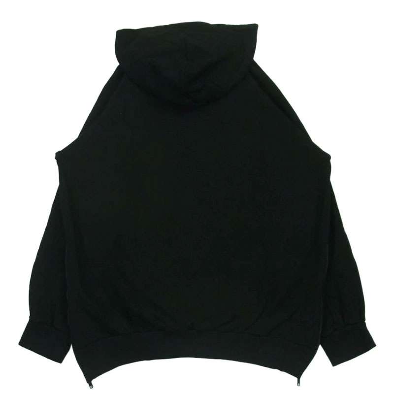 ヨウジヤマモト GroundY GA-T75-079 Upside Down LOGO Side Zipper Hoodie アップサイドダウンロゴ サイドジップ プルオーバー パーカー 買取実績 画像