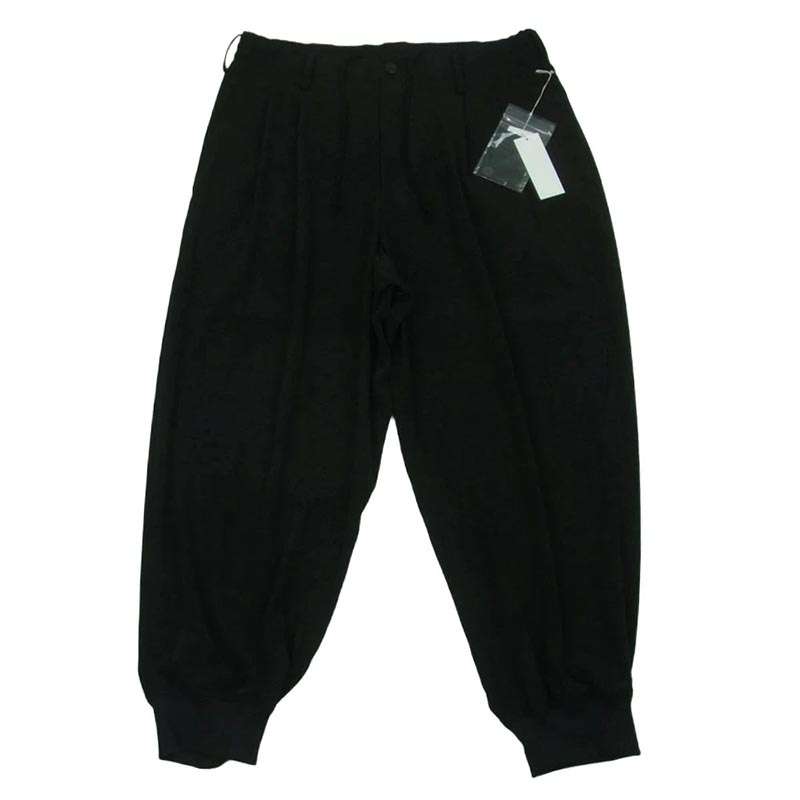 ヨウジヤマモト UM-P14-500-1 S'YTE サイト CREPE de CHINE HEM RIB 2 TUCK JOGGER PANTS ツータック ジャガー パンツ 買取実績 画像