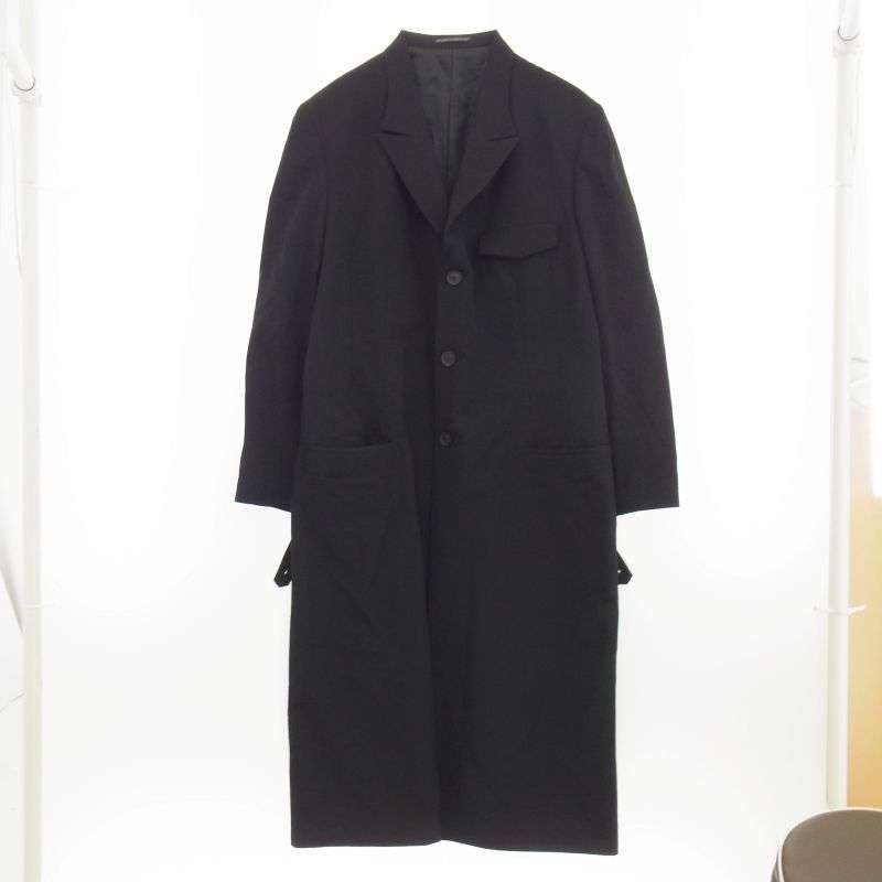 ヨウジヤマモトプールオム 19AW HC-J19-100 Wrinkled Gabardine 3B Peaked lapel Jacket ピークドラペル ウール ギャバジン ロング ジャケット 買取実績 画像