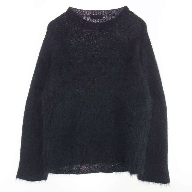 ヨウジヤマモトプールオム HE-K01-190 HALF CARDIGAN FUR FINISH CREW NECK ハーフカーディガン ファーフィニッシュ クルーネック モヘア ニット 買取実績 画像