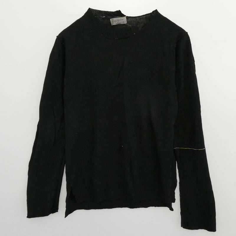 ヨウジヤマモトプールオム 17AW HK-K15-186 シワ加工 ステッチド ニット カーディガン 買取実績 画像