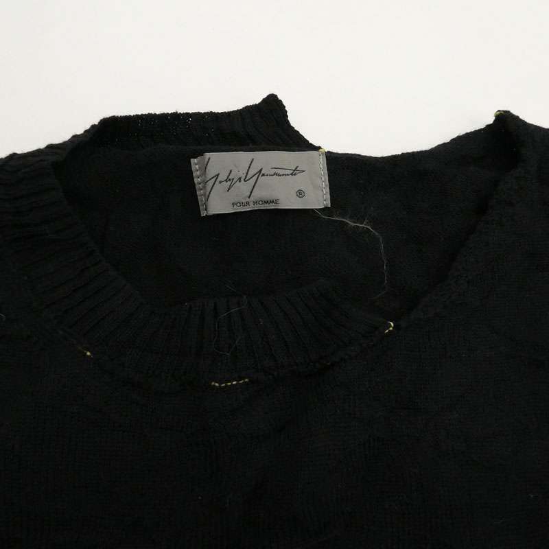 ヨウジヤマモトプールオム 17AW HK-K15-186 シワ加工 ステッチド ニット カーディガン 買取実績 画像