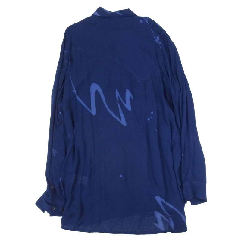 ヨウジヤマモトプールオム 17SS HB-B78-210 総柄 長袖 レーヨン シャツ 買取実績 画像