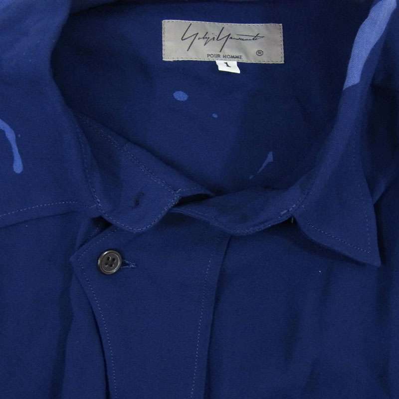 ヨウジヤマモトプールオム 17SS HB-B78-210 総柄 長袖 レーヨン シャツ 買取実績 画像